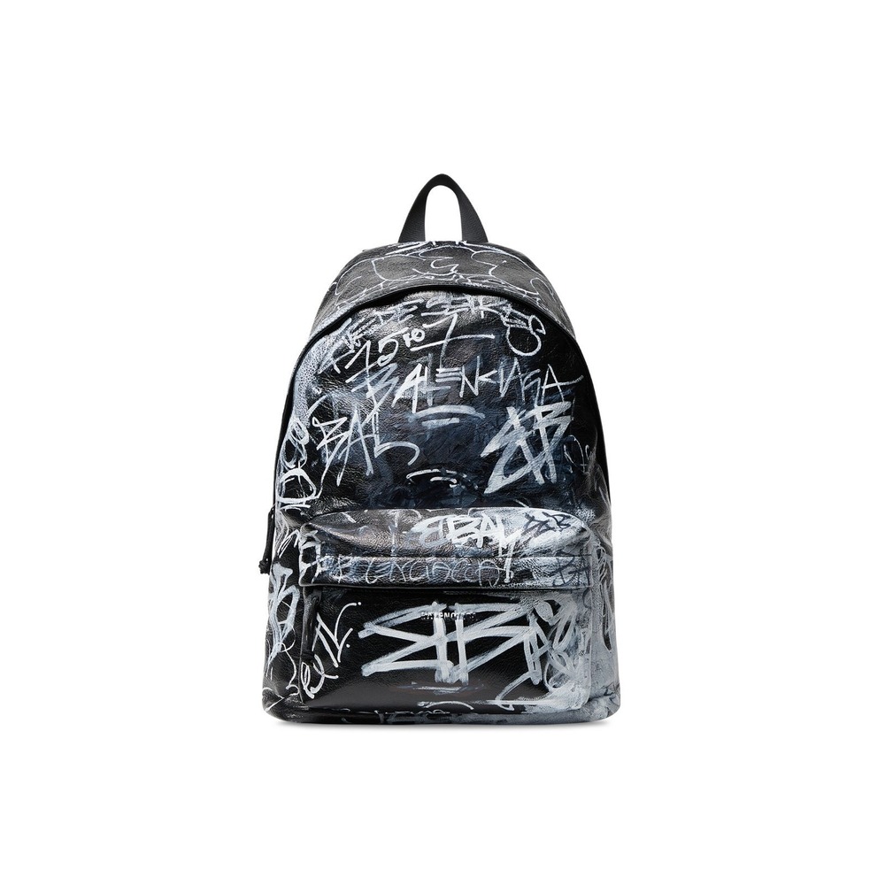 Balenciaga Explorer Graffiti Backpack Black Lambskin Rare Dustbag - Picture 2 of 16
